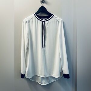 Liz Claiborne White Sheer Blouse Size M